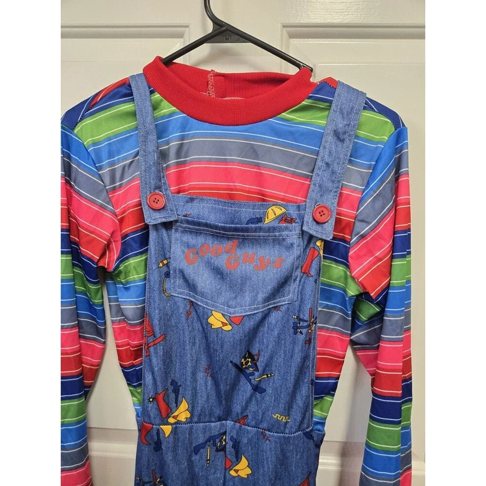 Spirit Halloween Chucky Kids Costume Jumpsuit Overalls Child's Play Size L/XL